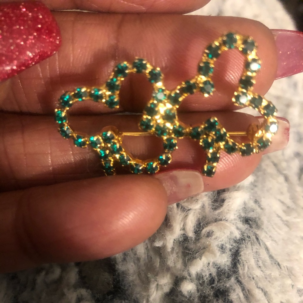 Lucky Green Clovers Pin